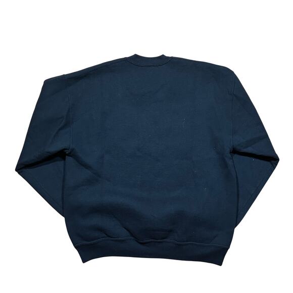 Vintage 80s John Deere Embroidered Black Crewneck Sweatshirt Jerzees L - Picture 4 of 4